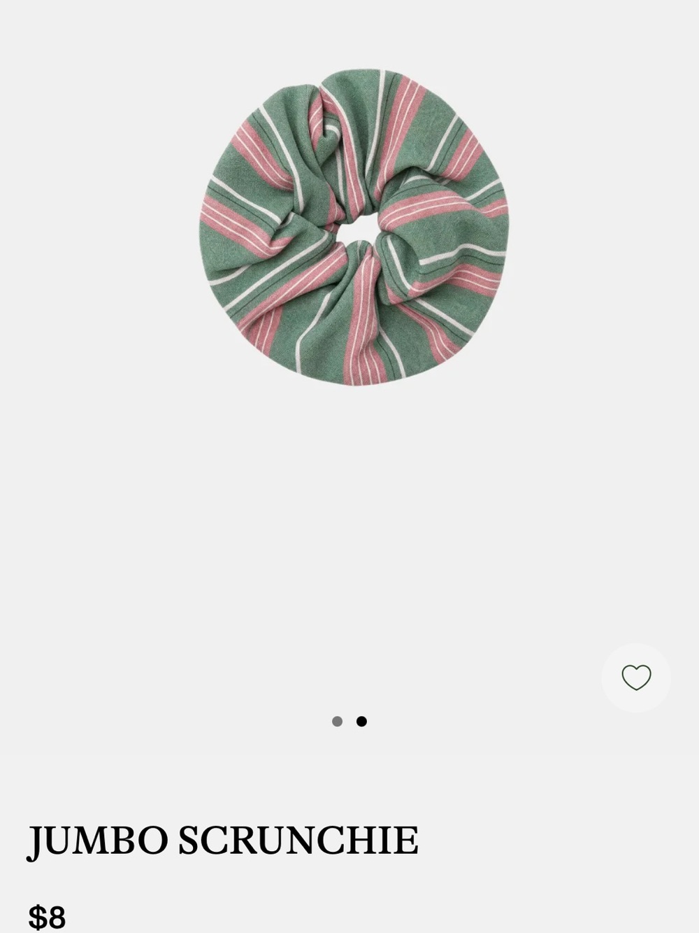 Dairy Boy Striped Green and Pink Jumbo Scrunchie